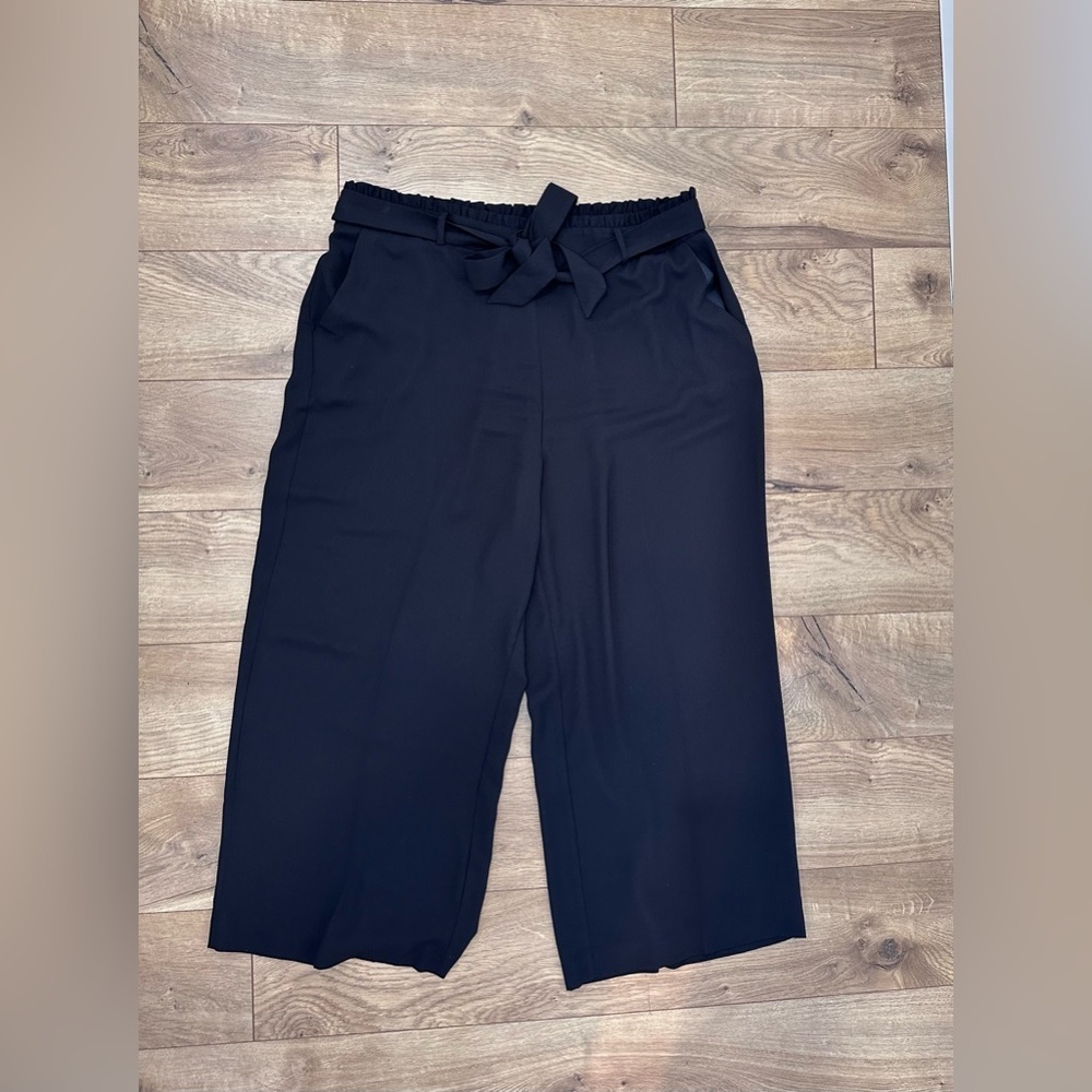 LC Lauren Conrad Black Wide Leg Elastic Waist Dress Pants